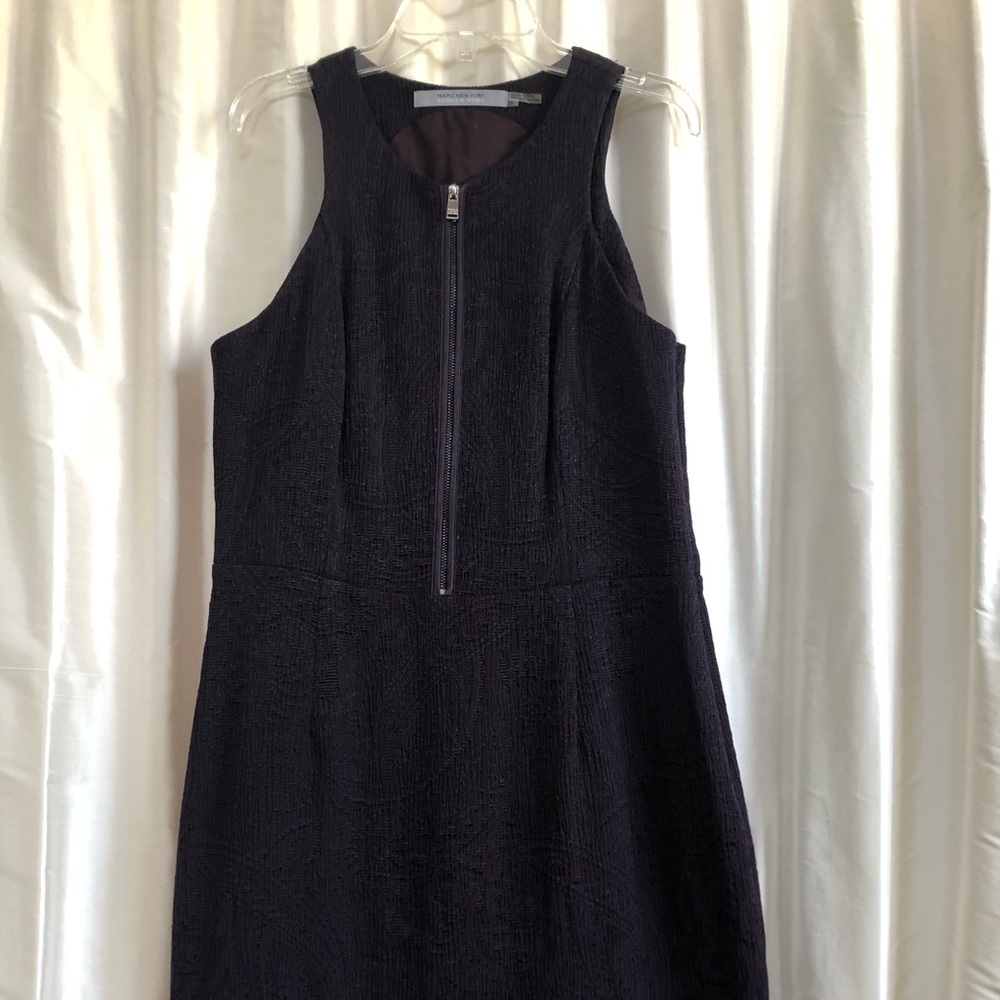 Burgundy Andrew Marc New York dress.